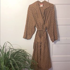 Vintage Polka Dot Trench Coat